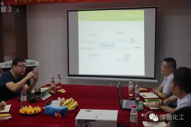 王鵬輝老師認(rèn)真為漆強品牌的發(fā)展把脈診斷